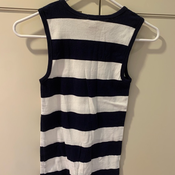 J. Crew Woman’s blue and off white striped tank top. New without tags. XS - Picture 2 of 4